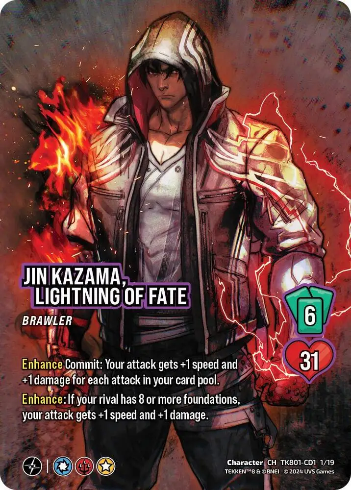 Jin Kazama, Lightning of Fate card front