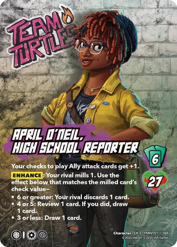 April O'Neil, High School Reporter card front