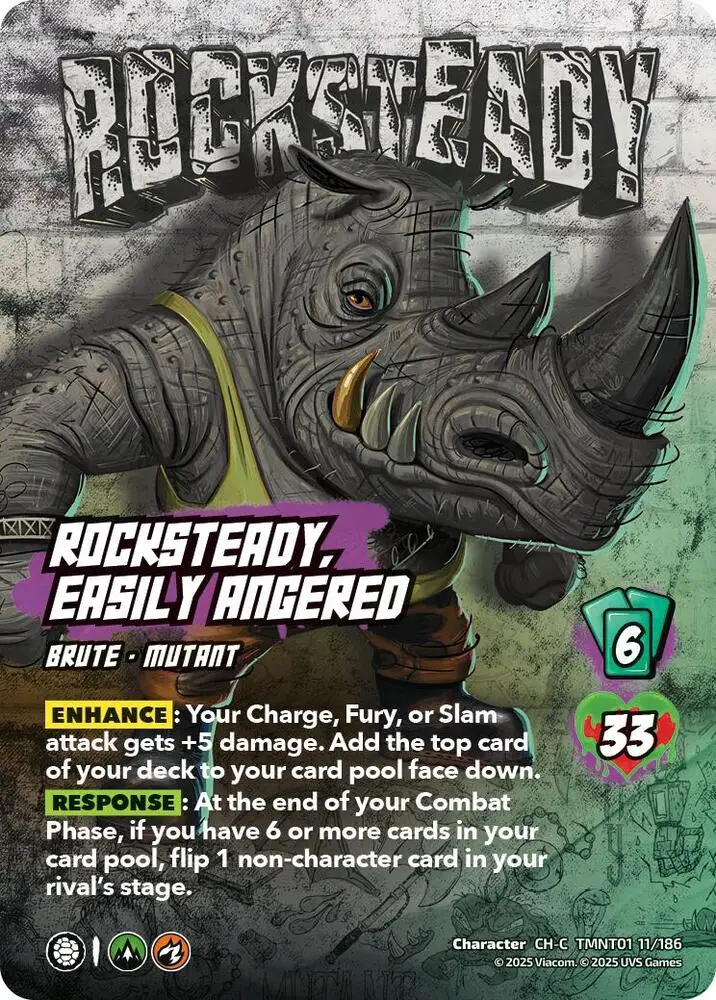 Rocksteady, Easily Angered card front