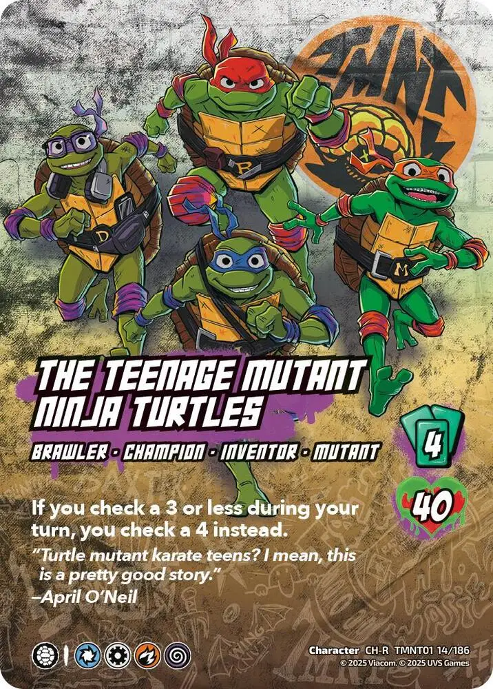 The Teenage Mutant Ninja Turtles card front