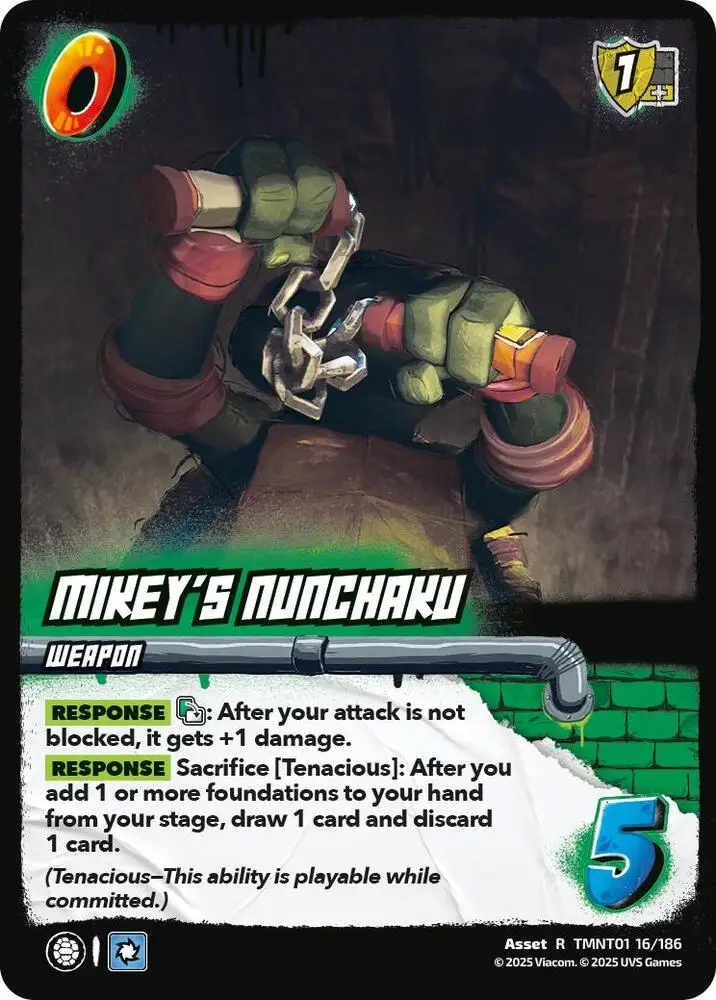 Mikey's Nunchaku card front