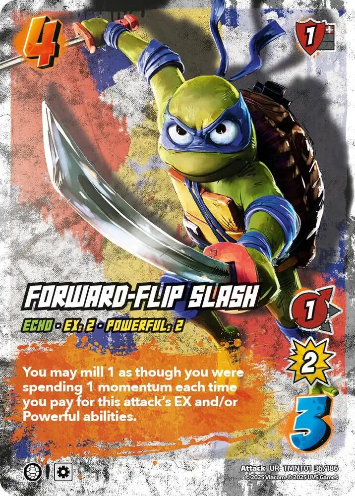 Forward-Flip Slash card front
