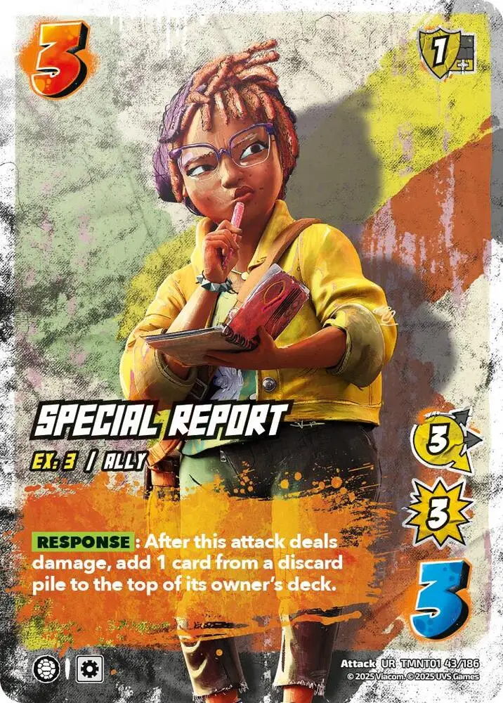 Special Report card front