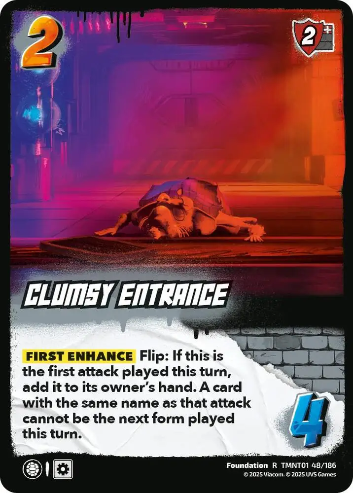 Clumsy Entrance card front