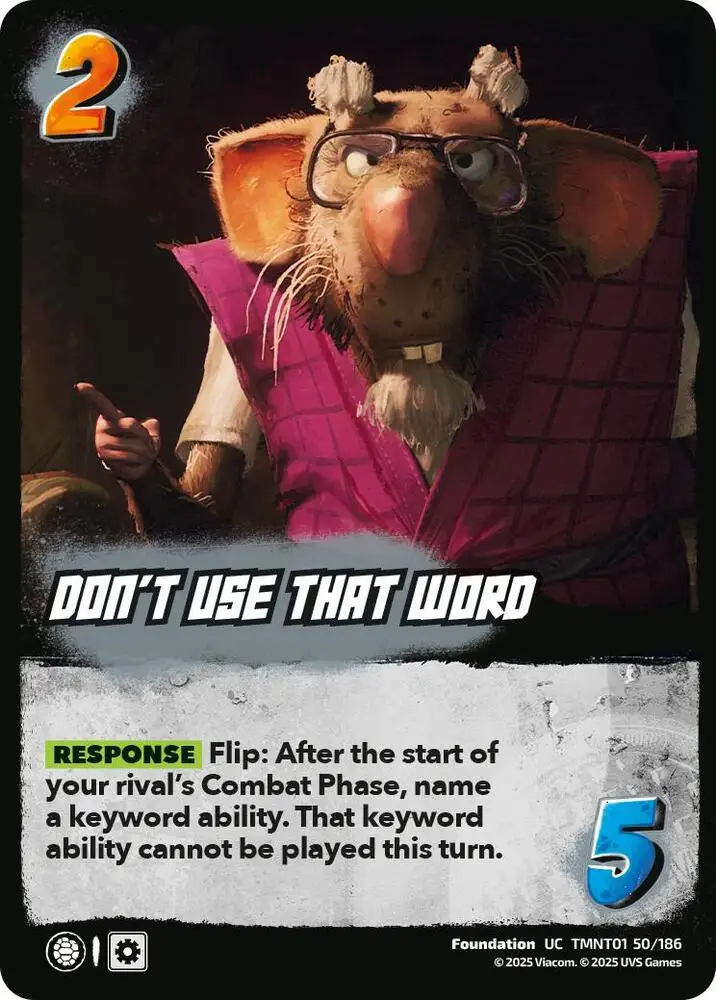 Don't Use That Word card front