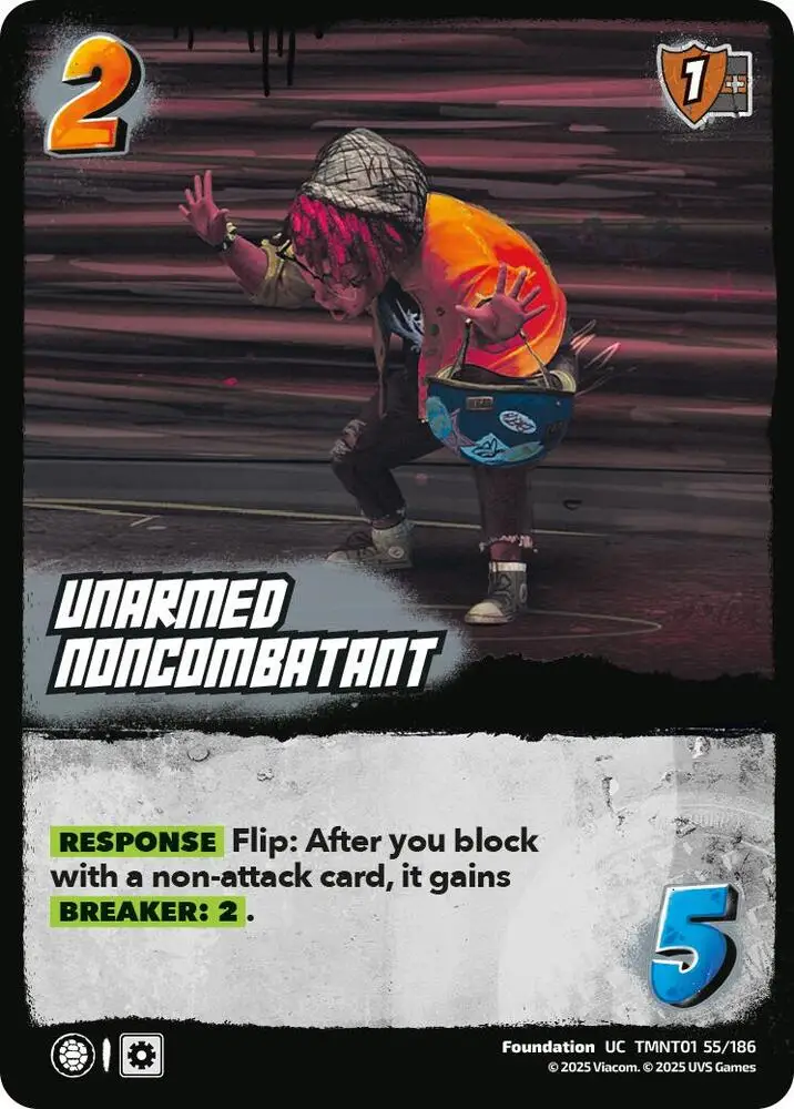 Unarmed Noncombatant card front