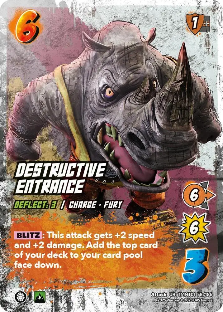 Destructive Entrance card front