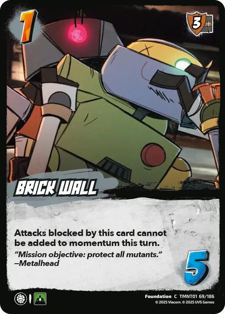 Brick Wall card front