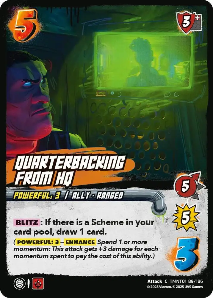 Quarterbacking from HQ card front
