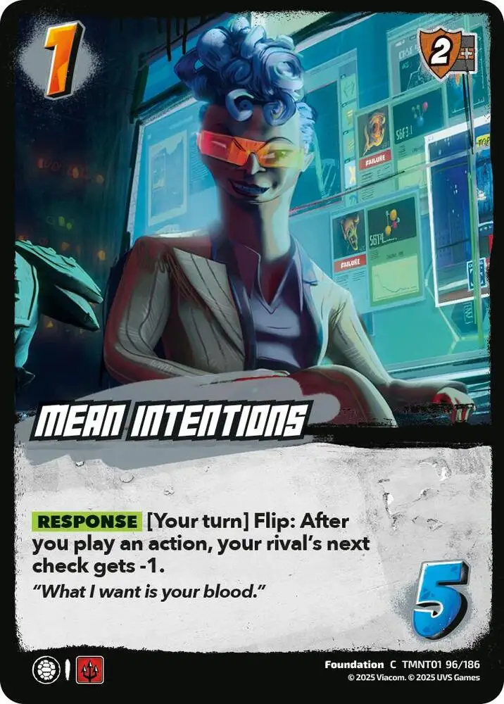 Mean Intentions card front