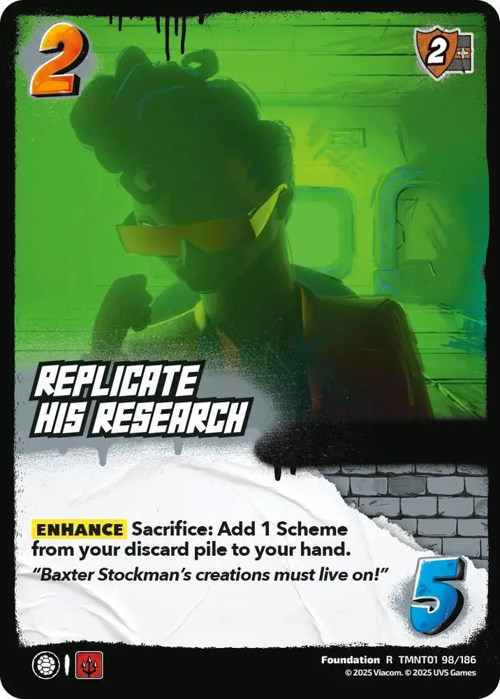 Replicate His Research card front