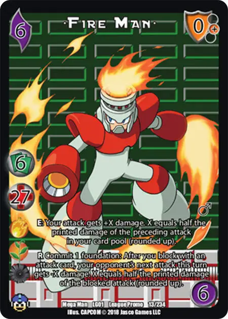 Fire Man* card front