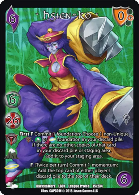 Hsien-Ko* card front