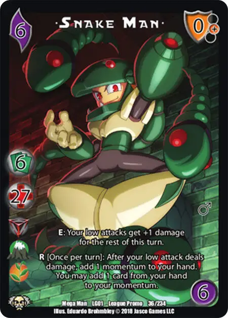 Snake Man* card front