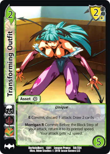 Transforming Outfit card front