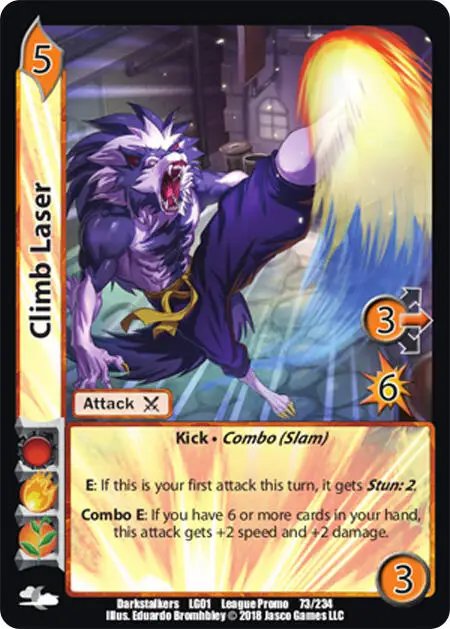 Climb Laser card front