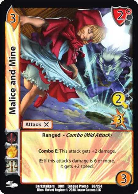Malice and Mine card front