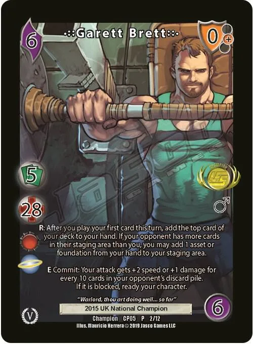 Garett Brett (Champion Batch V Promo) card front