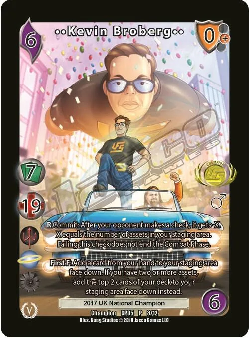 Kevin Broberg (Champion Batch V Promo) card front