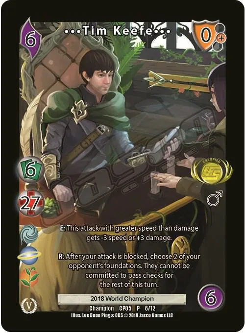 Tim Keefe 3 (Champion Batch V Promo) card front