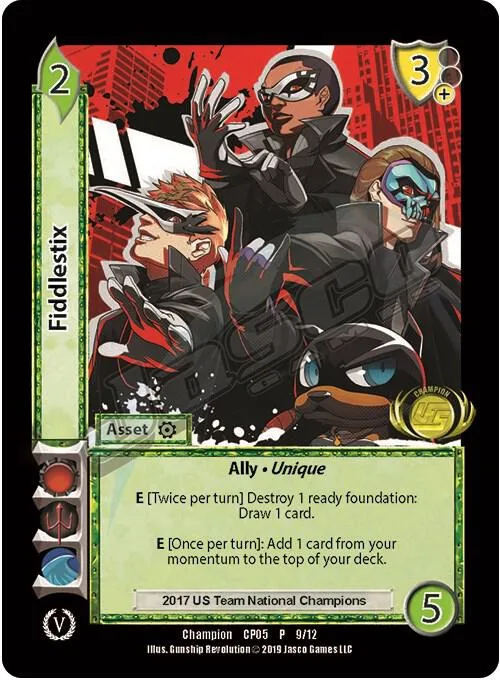 Fiddlestix (Champion Batch V Promo) card front