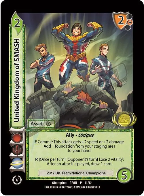 United Kindom of SMASH (Champion Batch V Promo) card front