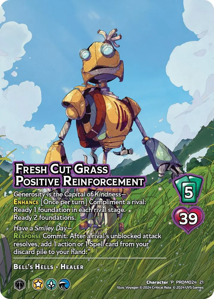 Fresh Cut Grass Positive Reinforcement card front