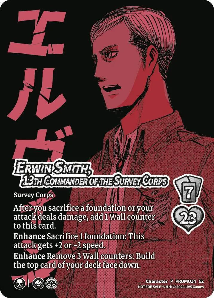 Erwin Smith, 13th Commander of the Survey Corps (GenCon 2024) card front