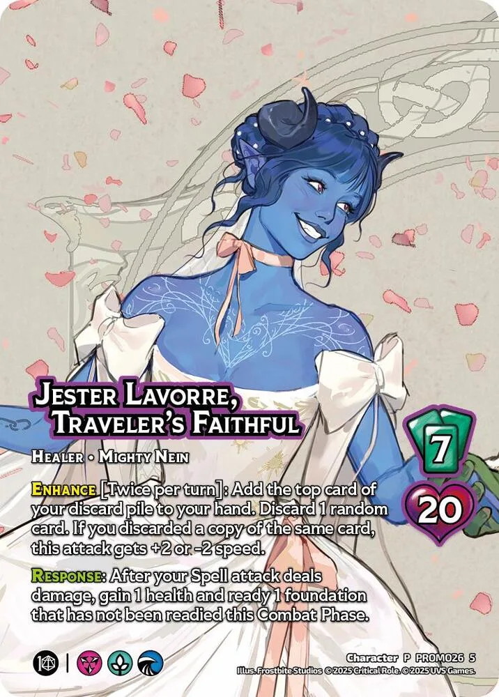 Jester Lavorre, Traveler's Faithful (Wedding Promo) card front