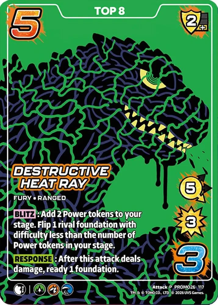 Destructive Heat Ray (Top 8) card front