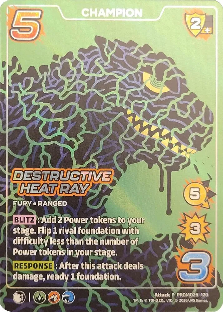 Destructive Heat Ray (Champion) card front