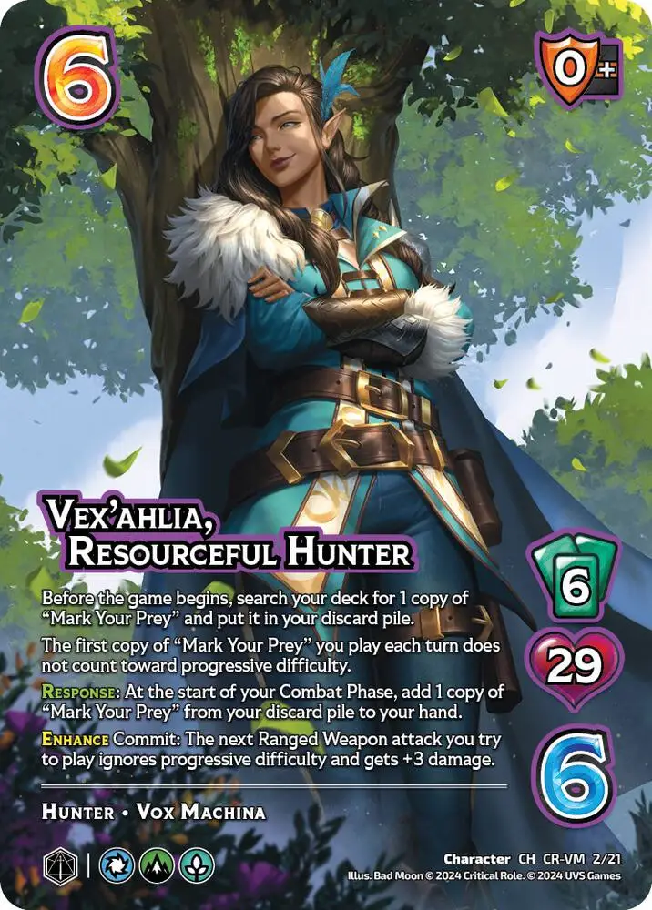 Vex'ahlia, Resourceful Hunter card front
