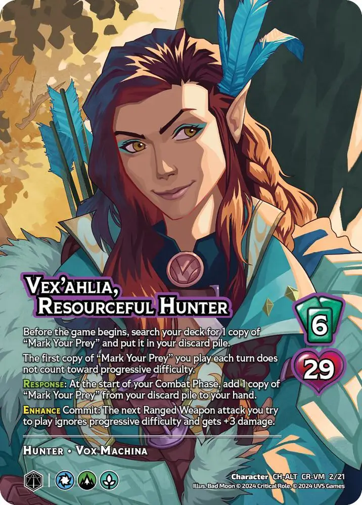 Vex'ahlia, Resourceful Hunter (Alternate Art) card front