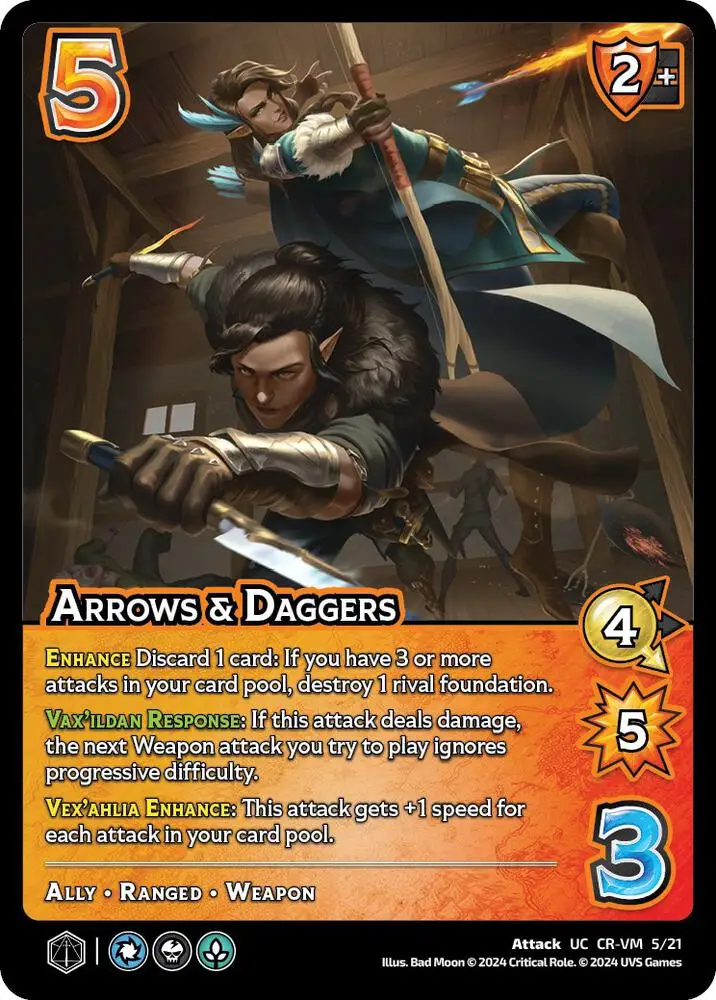 Arrows & Daggers card front