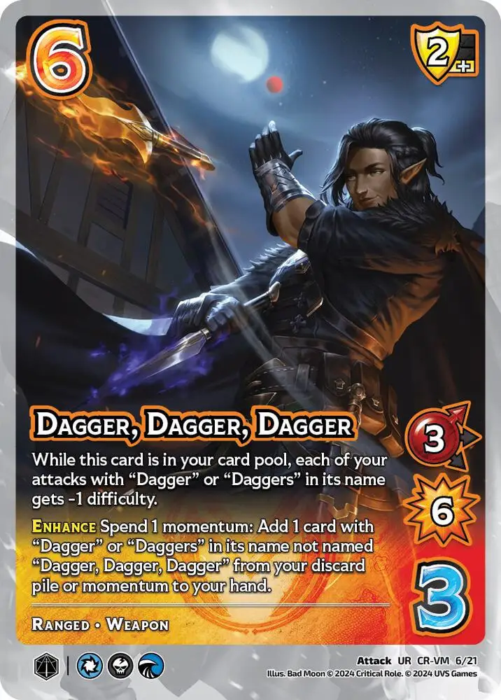 Dagger, Dagger, Dagger card front
