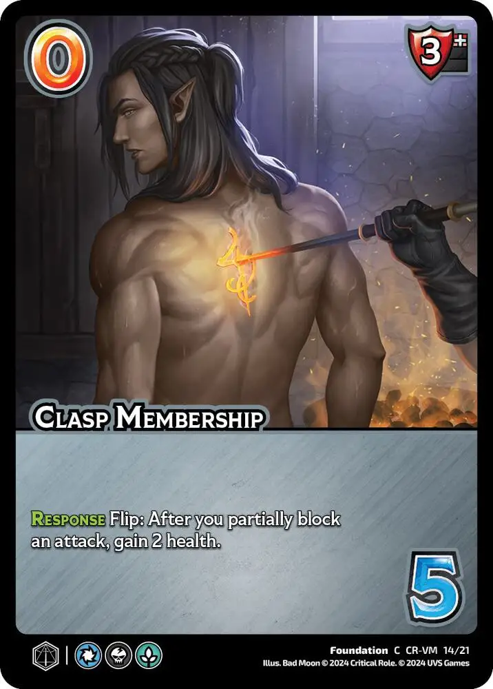 Clasp Membership card front
