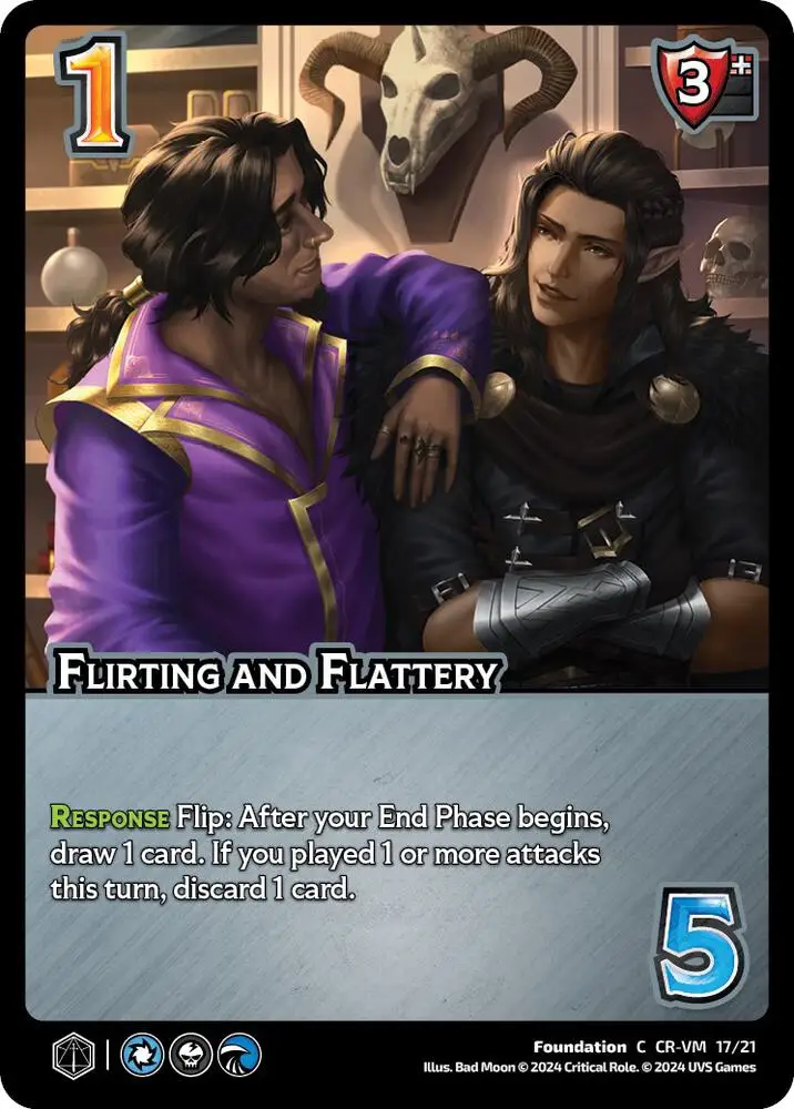 Flirting and Flattery card front