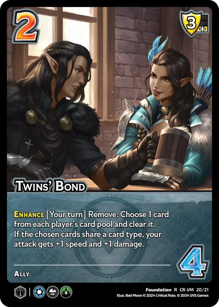 Twins' Bond card front