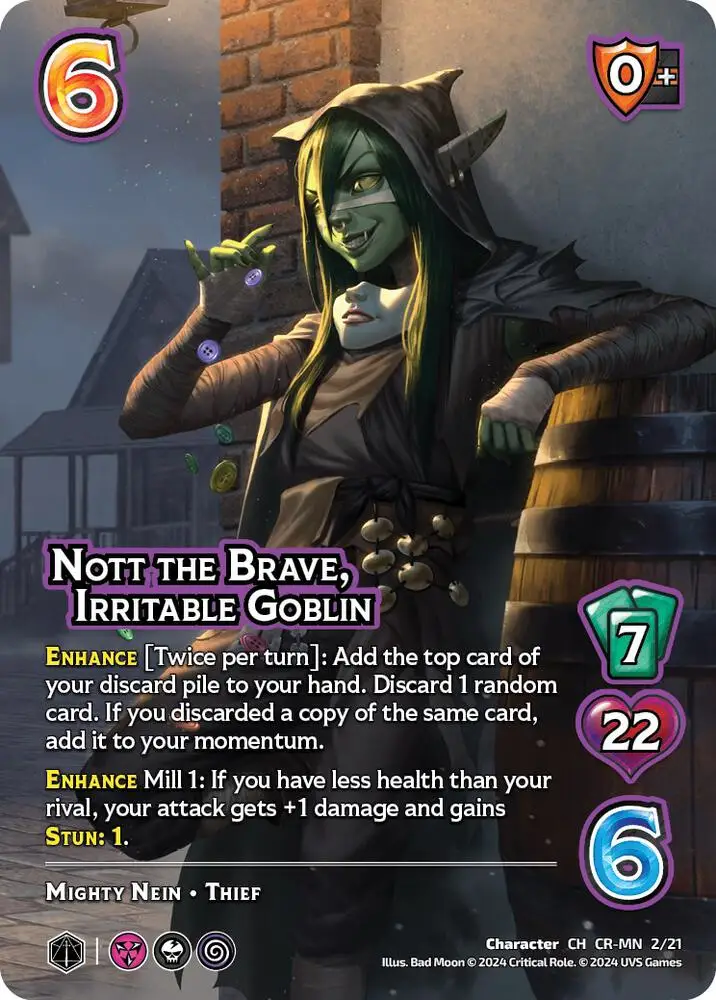 Nott the Brave, Irritable Goblin card front