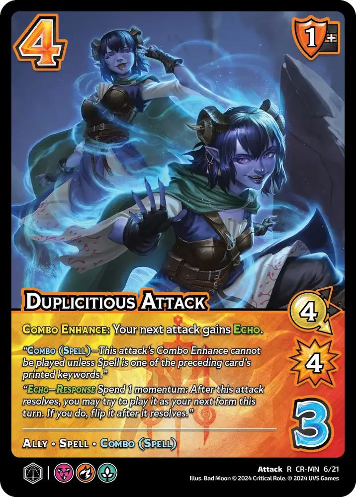 Duplicitious Attack card front