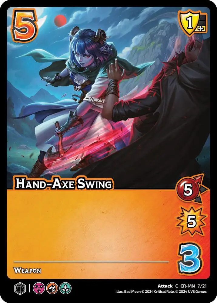 Hand-Axe Swing card front
