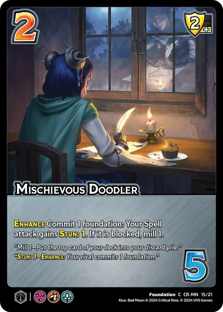 Mischievous Doodler card front
