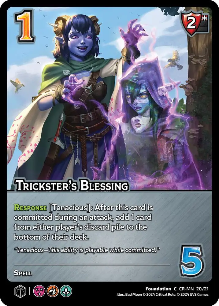 Trickster's Blessing card front