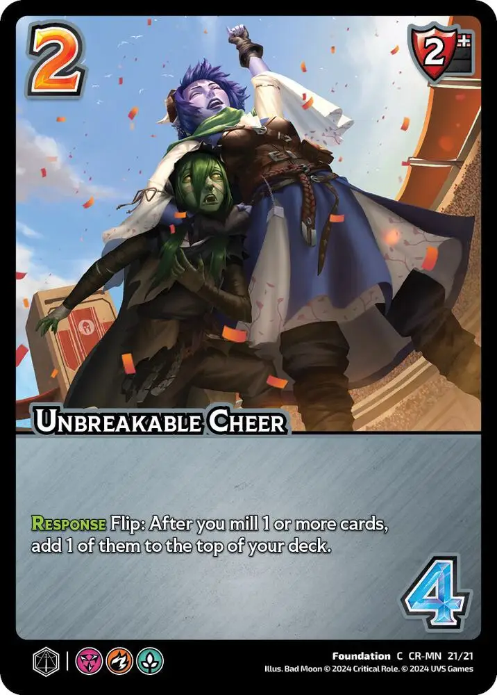 Unbreakable Cheer card front