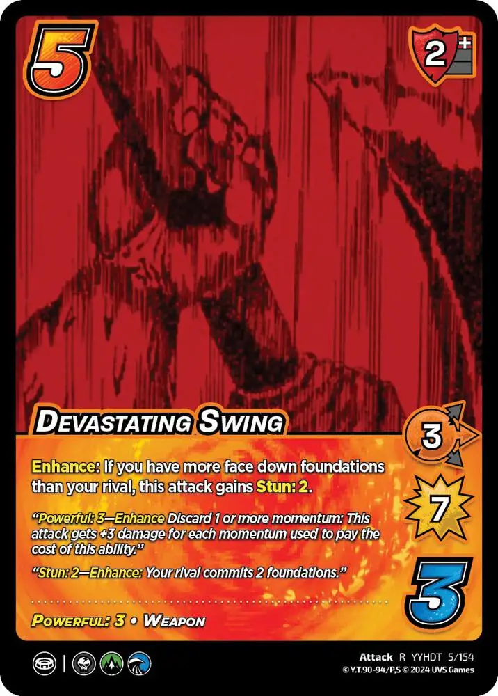 Devastating Swing card front