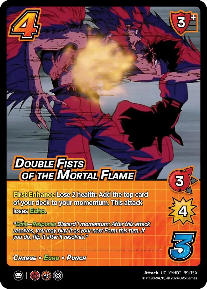 Double Fists of the Mortal Flame card front