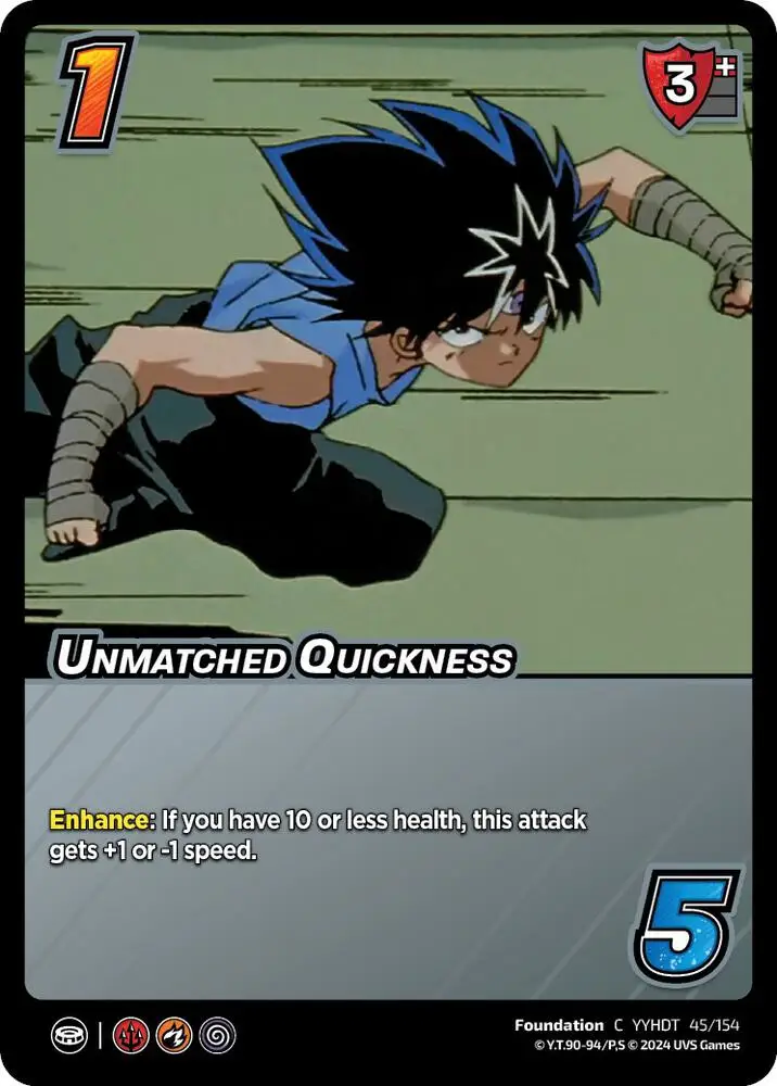 Unmatched Quickness card front
