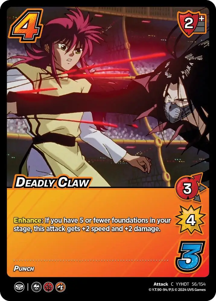 Deadly Claw card front