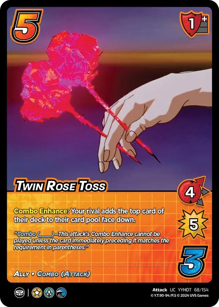 Twin Rose Toss card front