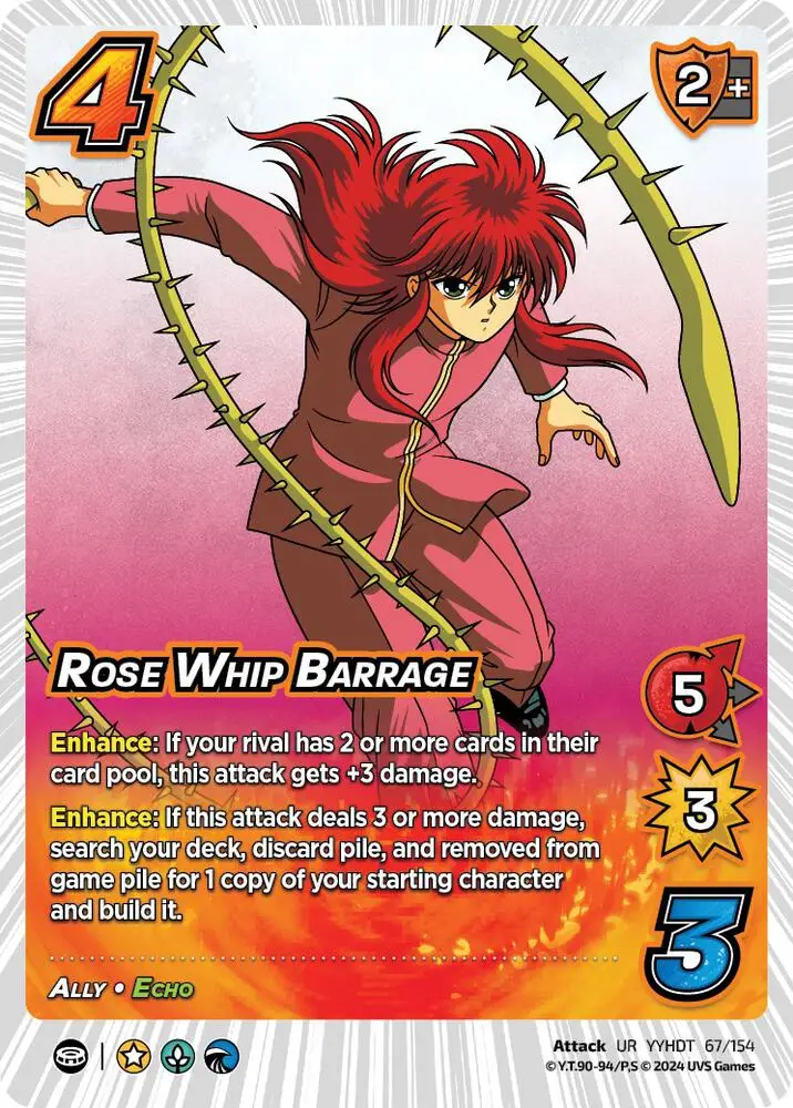 Rose Whip Barrage card front